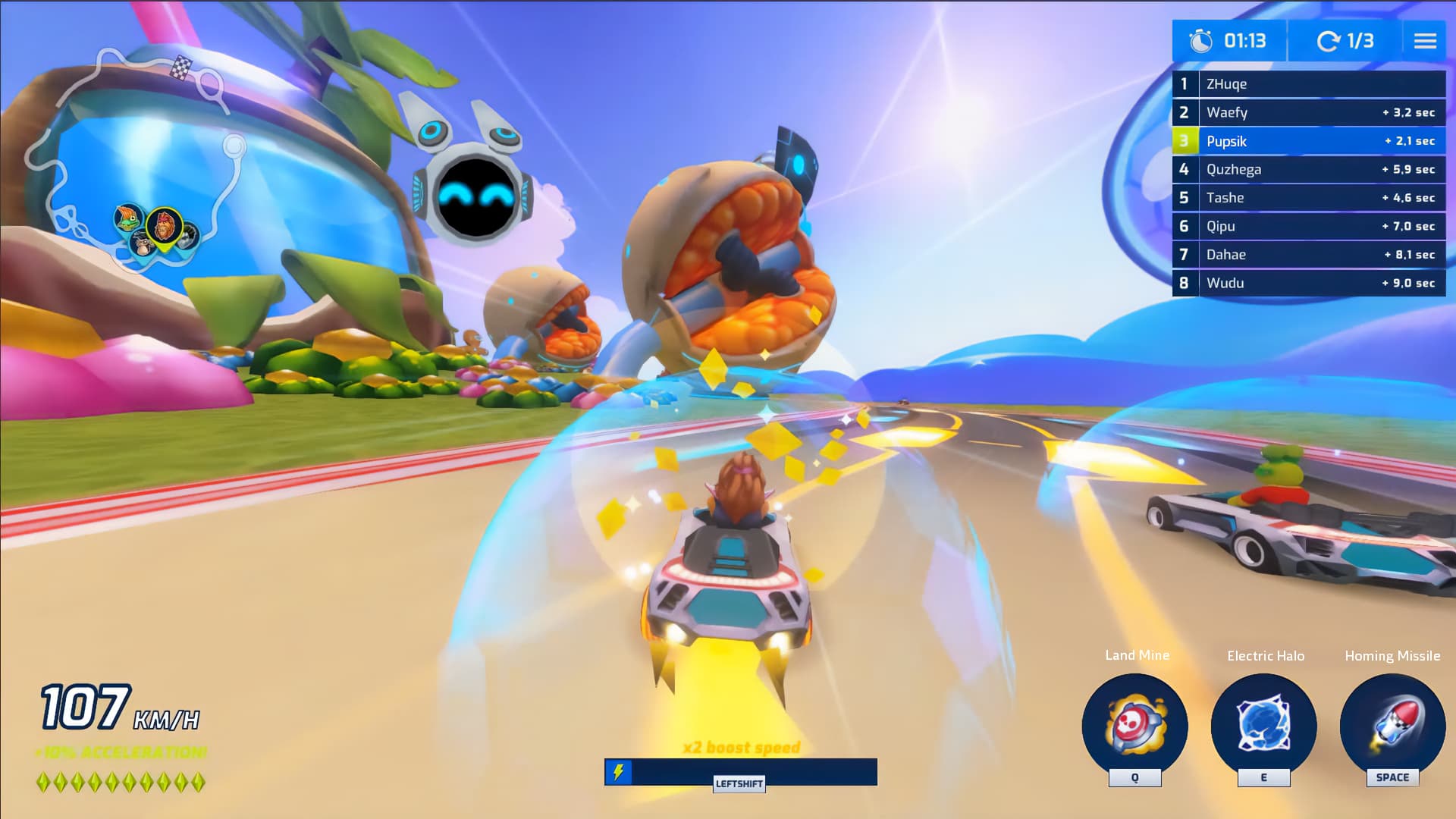 Formula Funtico dynamic tracks and power-ups