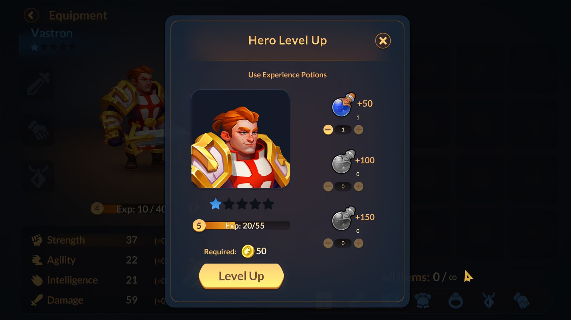 Heroes of the Citadel hero progression and upgrades